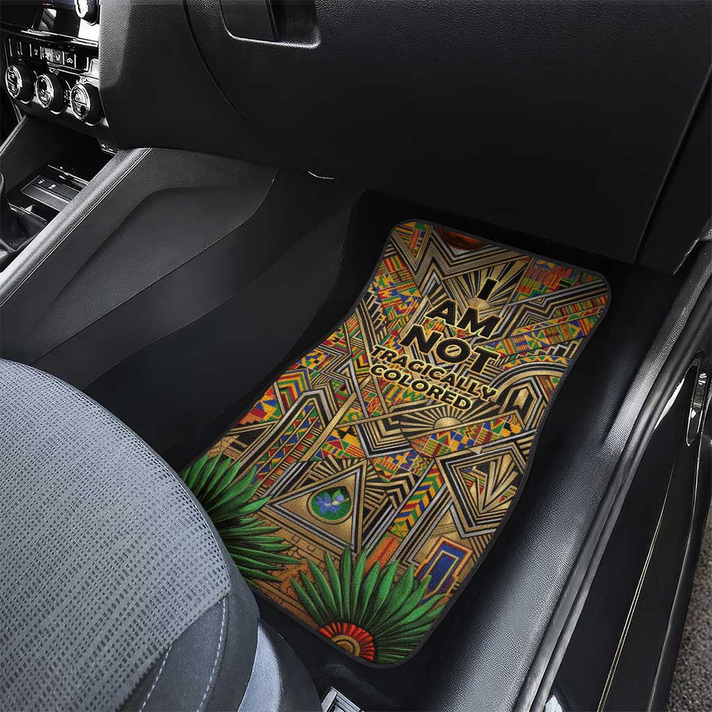 Zora Neale Hurston Car Mats Bold Kente and Art Deco Pattern - I Am Not Tragically Colored - Wonder Print Shop