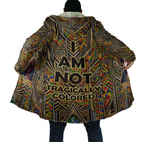 Zora Neale Hurston Cloak Bold Kente and Art Deco Pattern - I Am Not Tragically Colored - Wonder Print Shop