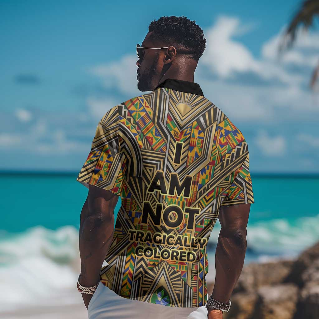 Zora Neale Hurston Hawaiian Shirt Bold Kente and Art Deco Pattern - I Am Not Tragically Colored - Wonder Print Shop