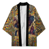 Zora Neale Hurston Kimono Bold Kente and Art Deco Pattern - I Am Not Tragically Colored - Wonder Print Shop