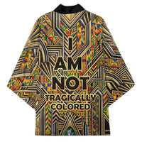Zora Neale Hurston Kimono Bold Kente and Art Deco Pattern - I Am Not Tragically Colored - Wonder Print Shop