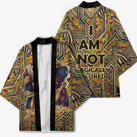 Zora Neale Hurston Kimono Bold Kente and Art Deco Pattern - I Am Not Tragically Colored - Wonder Print Shop
