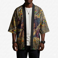 Zora Neale Hurston Kimono Bold Kente and Art Deco Pattern - I Am Not Tragically Colored - Wonder Print Shop