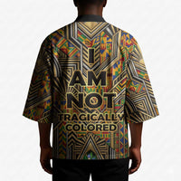Zora Neale Hurston Kimono Bold Kente and Art Deco Pattern - I Am Not Tragically Colored - Wonder Print Shop