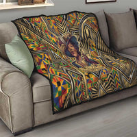Zora Neale Hurston Quilt Bold Kente and Art Deco Pattern - I Am Not Tragically Colored - Wonder Print Shop