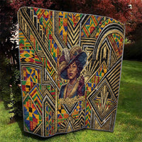 Zora Neale Hurston Quilt Bold Kente and Art Deco Pattern - I Am Not Tragically Colored - Wonder Print Shop