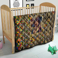 Zora Neale Hurston Quilt Bold Kente and Art Deco Pattern - I Am Not Tragically Colored - Wonder Print Shop