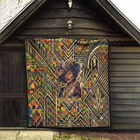 Zora Neale Hurston Quilt Bold Kente and Art Deco Pattern - I Am Not Tragically Colored - Wonder Print Shop