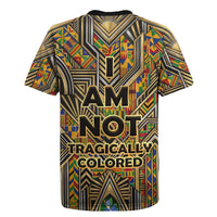 Zora Neale Hurston Rugby Jersey Bold Kente and Art Deco Pattern - I Am Not Tragically Colored - Wonder Print Shop