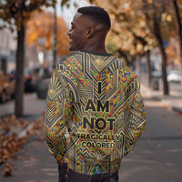 Zora Neale Hurston Sweatshirt Bold Kente and Art Deco Pattern - I Am Not Tragically Colored - Wonder Print Shop