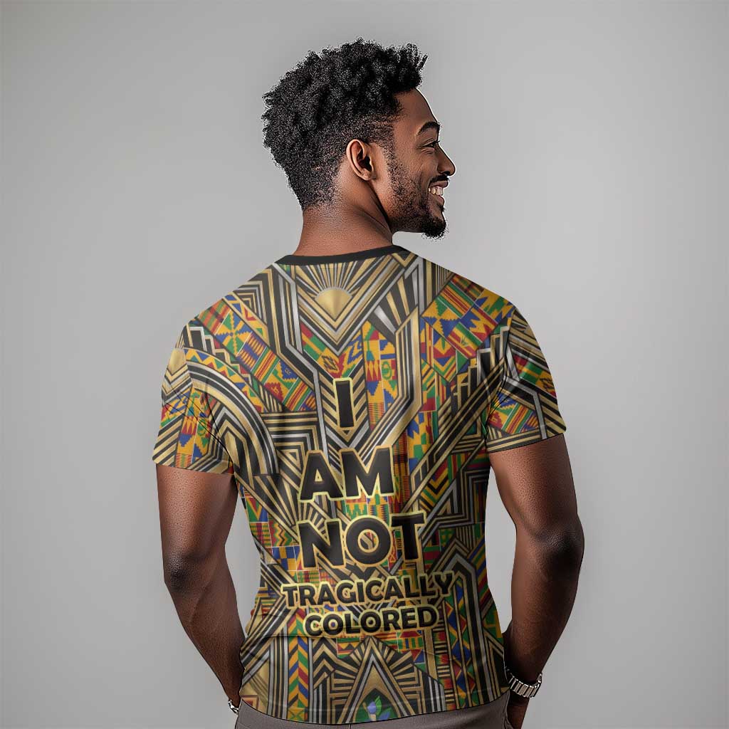 Zora Neale Hurston T shirt Bold Kente and Art Deco Pattern - I Am Not Tragically Colored - Wonder Print Shop