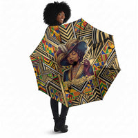 Zora Neale Hurston Umbrella Bold Kente and Art Deco Pattern - I Am Not Tragically Colored - Wonder Print Shop