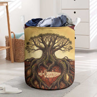 Léopold Sédar Senghor Laundry Basket Sacred Baobab Tree Design African Roots and Symbols Theme Negritude Movement - Wonder Print Shop