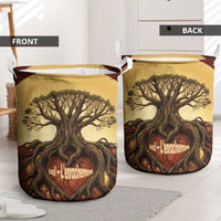 Léopold Sédar Senghor Laundry Basket Sacred Baobab Tree Design African Roots and Symbols Theme Negritude Movement - Wonder Print Shop