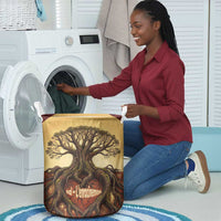 Léopold Sédar Senghor Laundry Basket Sacred Baobab Tree Design African Roots and Symbols Theme Negritude Movement - Wonder Print Shop