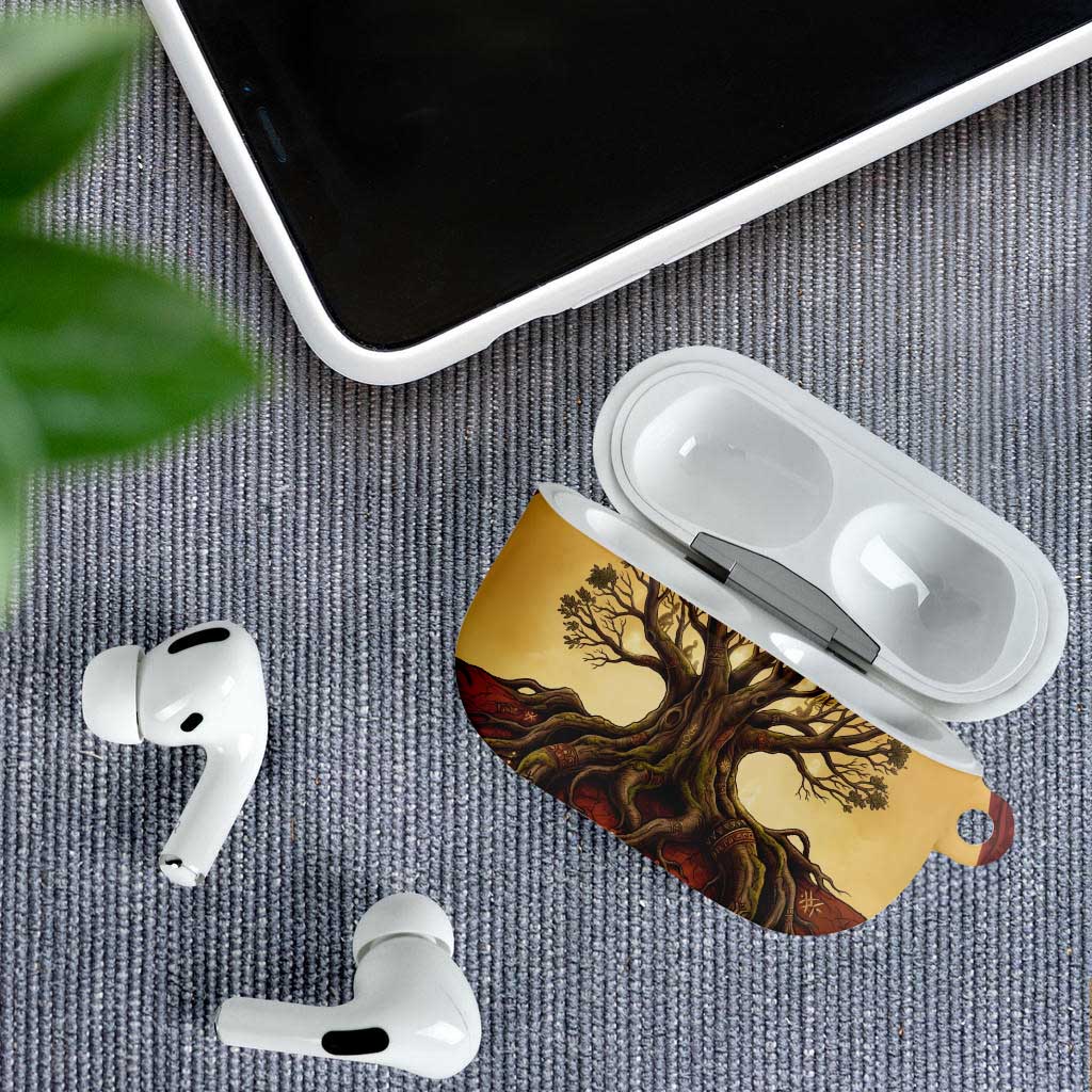Léopold Sédar Senghor AirPods Case Sacred Baobab Tree Design African Roots and Symbols Theme Negritude Movement - Wonder Print Shop