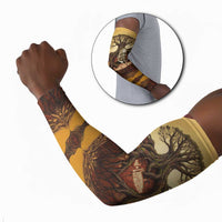 Léopold Sédar Senghor Arm Sleeves Sacred Baobab Tree Design African Roots and Symbols Theme Negritude Movement - Wonder Print Shop