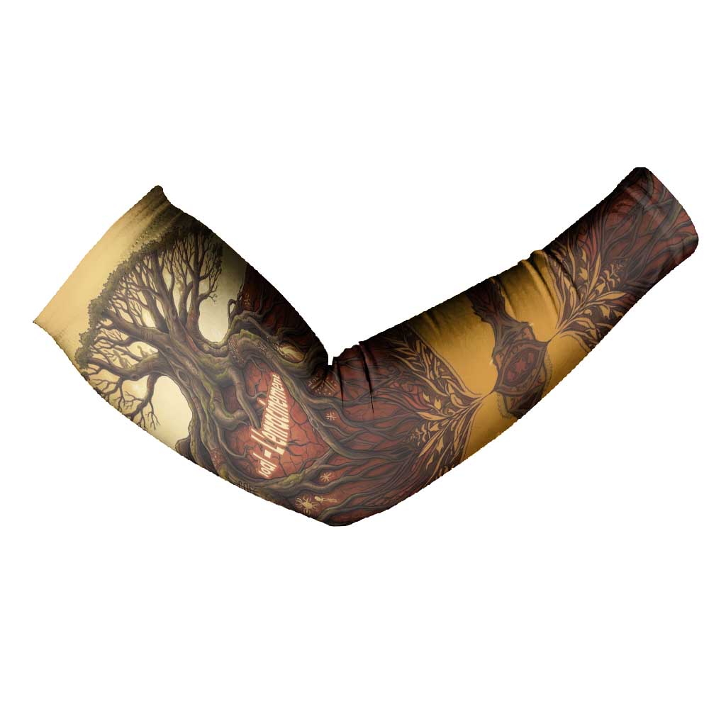 Léopold Sédar Senghor Arm Sleeves Sacred Baobab Tree Design African Roots and Symbols Theme Negritude Movement - Wonder Print Shop