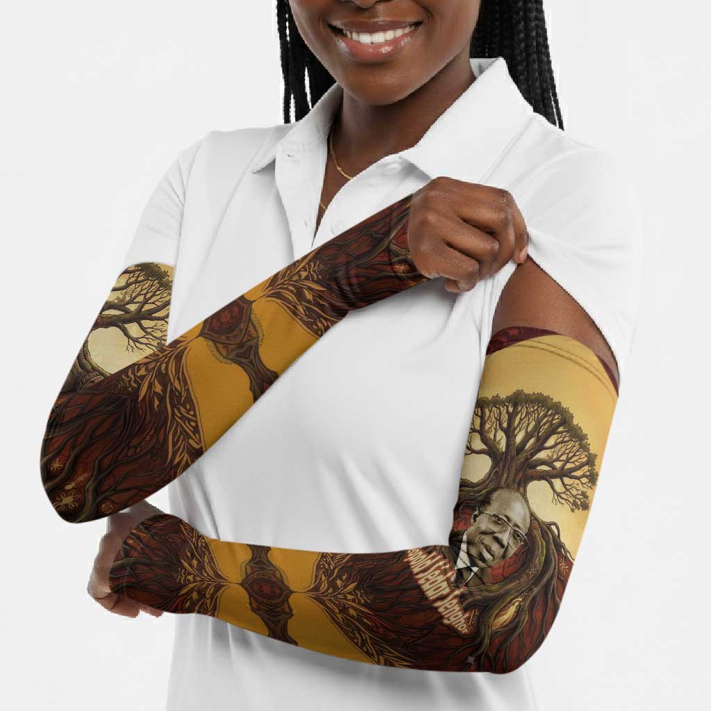 Léopold Sédar Senghor Arm Sleeves Sacred Baobab Tree Design African Roots and Symbols Theme Negritude Movement - Wonder Print Shop