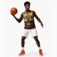 Léopold Sédar Senghor Basketball Jersey Sacred Baobab Tree Design African Roots and Symbols Theme Negritude Movement - Wonder Print Shop