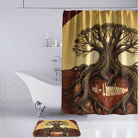 Léopold Sédar Senghor Bathroom Set Sacred Baobab Tree Design African Roots and Symbols Theme Negritude Movement - Wonder Print Shop