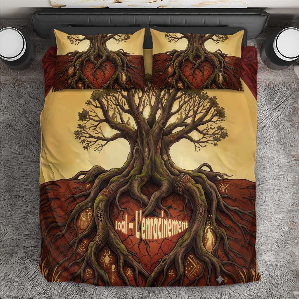 Léopold Sédar Senghor Bedding Set Sacred Baobab Tree Design African Roots and Symbols Theme Negritude Movement - Wonder Print Shop