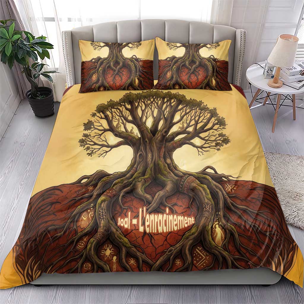 Léopold Sédar Senghor Bedding Set Sacred Baobab Tree Design African Roots and Symbols Theme Negritude Movement - Wonder Print Shop
