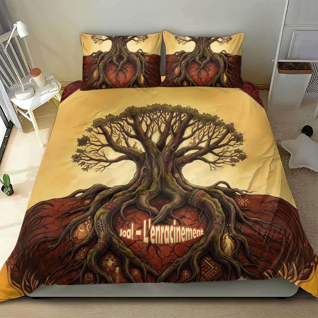 Léopold Sédar Senghor Bedding Set Sacred Baobab Tree Design African Roots and Symbols Theme Negritude Movement - Wonder Print Shop