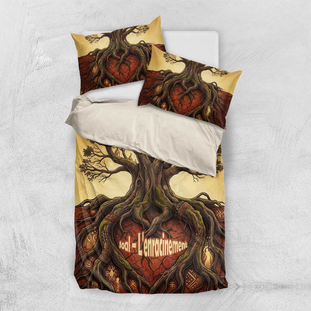 Léopold Sédar Senghor Bedding Set Sacred Baobab Tree Design African Roots and Symbols Theme Negritude Movement - Wonder Print Shop