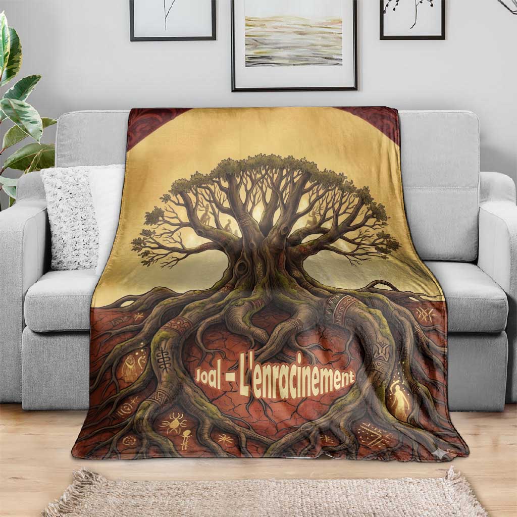 Léopold Sédar Senghor Blanket Sacred Baobab Tree Design African Roots and Symbols Theme Negritude Movement - Wonder Print Shop