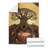 Léopold Sédar Senghor Blanket Sacred Baobab Tree Design African Roots and Symbols Theme Negritude Movement - Wonder Print Shop
