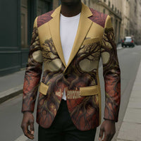 Léopold Sédar Senghor Blazer Sacred Baobab Tree Design African Roots and Symbols Theme Negritude Movement - Wonder Print Shop