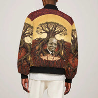 Léopold Sédar Senghor Bomber Jacket Sacred Baobab Tree Design African Roots and Symbols Theme Negritude Movement - Wonder Print Shop