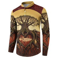 Léopold Sédar Senghor Button Sweatshirt Sacred Baobab Tree Design African Roots and Symbols Theme Negritude Movement