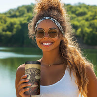 Léopold Sédar Senghor 4 in 1 Can Cooler Tumbler Sacred Baobab Tree Design African Roots and Symbols Theme Negritude Movement - Wonder Print Shop