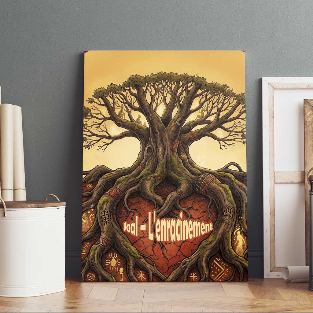 Léopold Sédar Senghor Canvas Wall Art Sacred Baobab Tree Design African Roots and Symbols Theme Negritude Movement - Wonder Print Shop