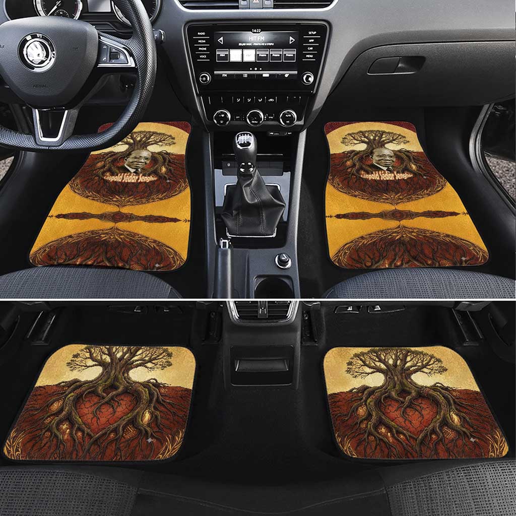 Léopold Sédar Senghor Car Mats Sacred Baobab Tree Design African Roots and Symbols Theme Negritude Movement - Wonder Print Shop