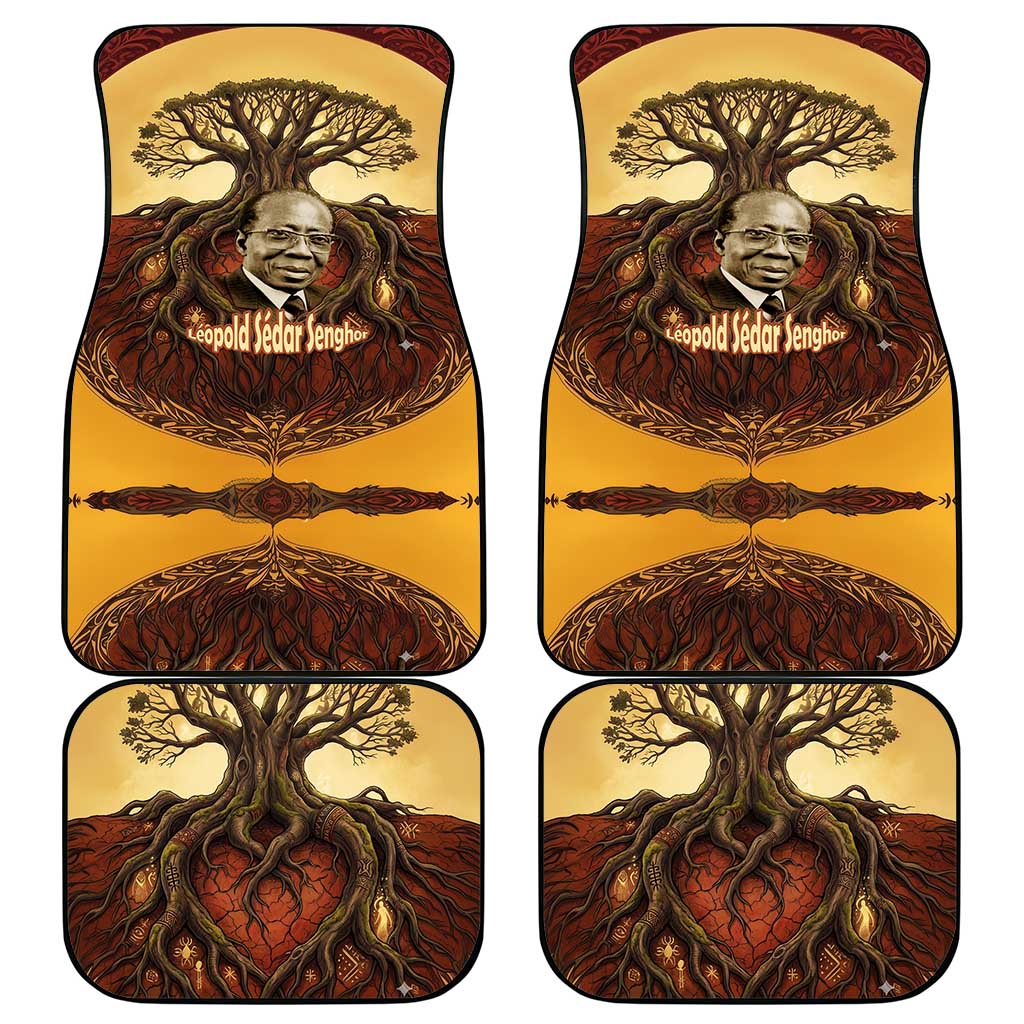 Léopold Sédar Senghor Car Mats Sacred Baobab Tree Design African Roots and Symbols Theme Negritude Movement - Wonder Print Shop