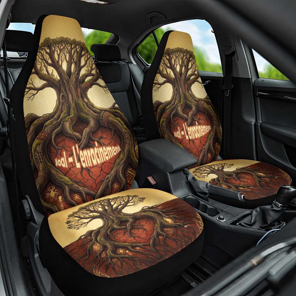 Léopold Sédar Senghor Car Seat Cover Sacred Baobab Tree Design African Roots and Symbols Theme Negritude Movement - Wonder Print Shop
