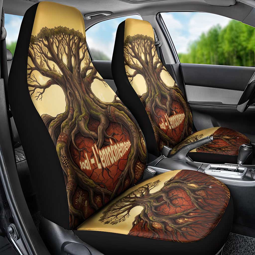 Léopold Sédar Senghor Car Seat Cover Sacred Baobab Tree Design African Roots and Symbols Theme Negritude Movement - Wonder Print Shop