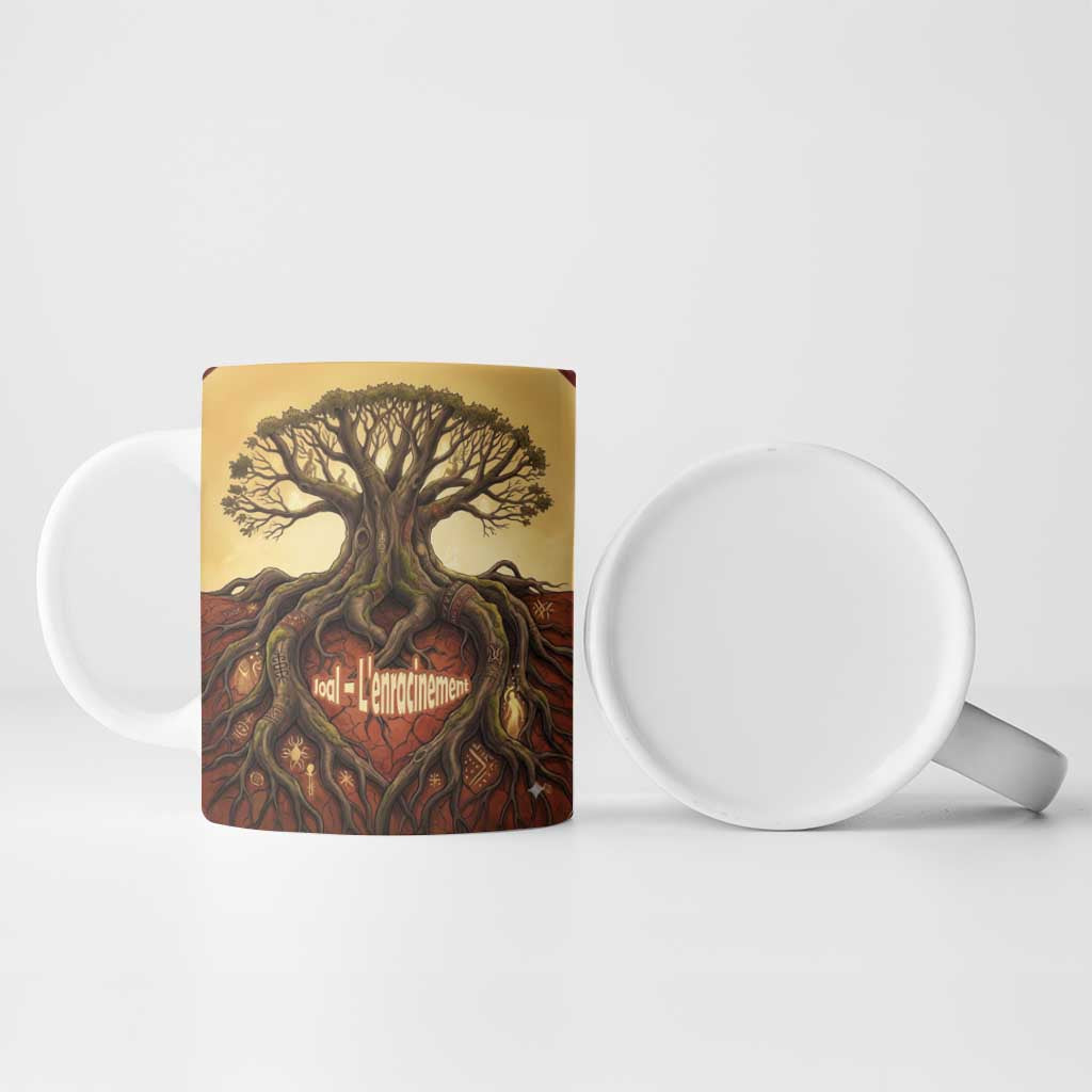 Léopold Sédar Senghor Ceramic Mug Sacred Baobab Tree Design African Roots and Symbols Theme Negritude Movement - Wonder Print Shop