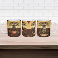 Léopold Sédar Senghor Ceramic Mug Sacred Baobab Tree Design African Roots and Symbols Theme Negritude Movement - Wonder Print Shop