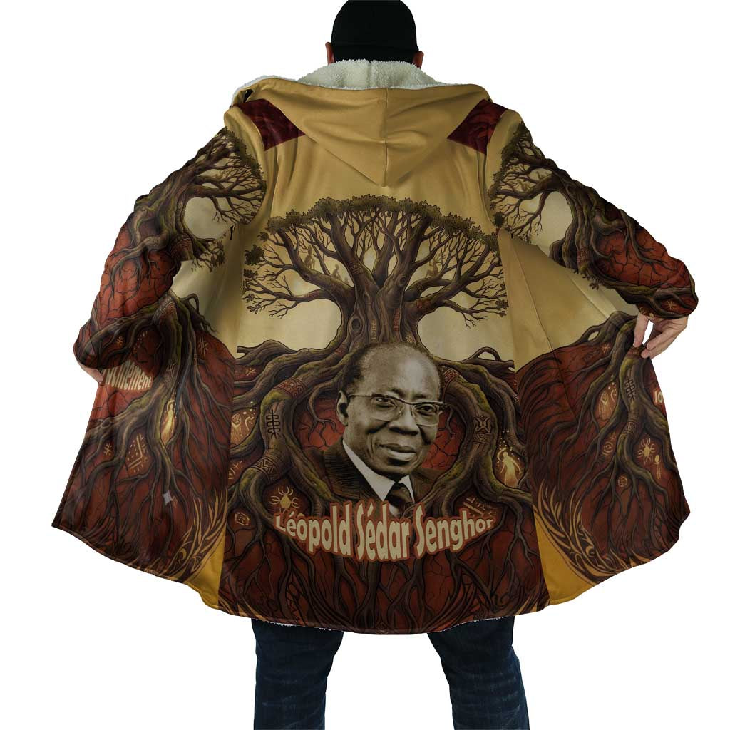 Léopold Sédar Senghor Cloak Sacred Baobab Tree Design African Roots and Symbols Theme Negritude Movement - Wonder Print Shop