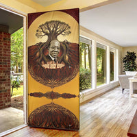 Léopold Sédar Senghor Door Cover Sacred Baobab Tree Design African Roots and Symbols Theme Negritude Movement - Wonder Print Shop