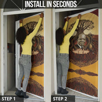 Léopold Sédar Senghor Door Cover Sacred Baobab Tree Design African Roots and Symbols Theme Negritude Movement - Wonder Print Shop