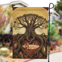 Léopold Sédar Senghor Garden Flag Sacred Baobab Tree Design African Roots and Symbols Theme Negritude Movement - Wonder Print Shop
