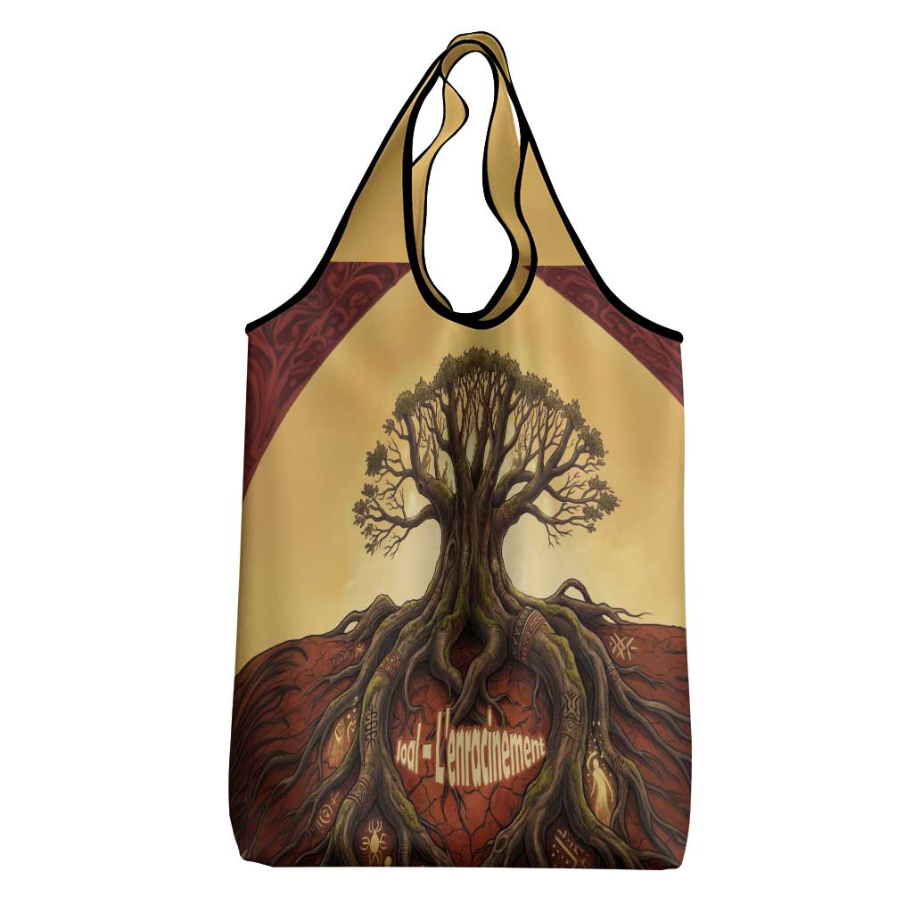 Léopold Sédar Senghor Grocery Bag Sacred Baobab Tree Design African Roots and Symbols Theme Negritude Movement - Wonder Print Shop