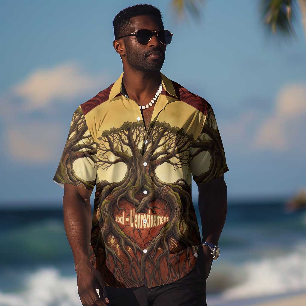 Léopold Sédar Senghor Hawaiian Shirt Sacred Baobab Tree Design African Roots and Symbols Theme Negritude Movement - Wonder Print Shop