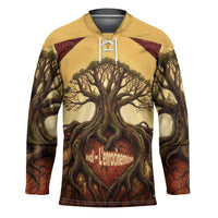 Léopold Sédar Senghor Hockey Jersey Sacred Baobab Tree Design African Roots and Symbols Theme Negritude Movement - Wonder Print Shop