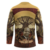 Léopold Sédar Senghor Hockey Jersey Sacred Baobab Tree Design African Roots and Symbols Theme Negritude Movement - Wonder Print Shop